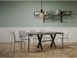 Mesa consola extensível 90x40/196 cm Xenia Small Cimento quadro Antracite*ITAMOBY Clearance