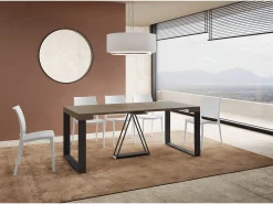 Clearance Mesa consola extensível 90x40/196 cm Sketa Small tortora quadro antracite Consola