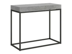 ITAMOBY Consola*Mesa consola extensível 90x40/196 cm Nordica Small Cimento quadro Antracite Cinzento