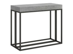 Clearance Mesa consola extensível 90x40/196 cm Epoca Small Cimento quadro Antracite Consola