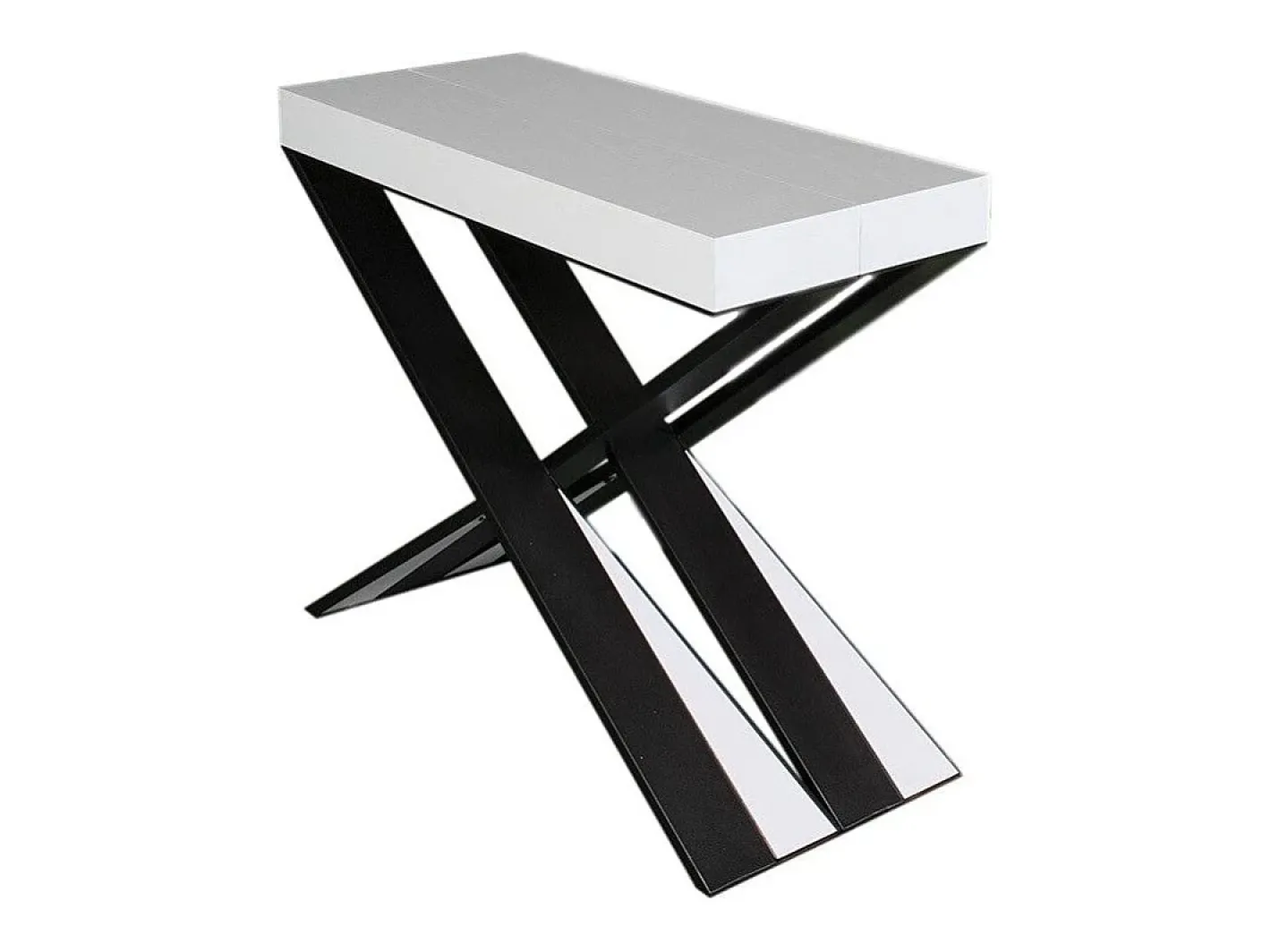 Clearance Mesa consola extensível 90x40/196 cm Diago Small Cinza Branca quadro Antracite Consola