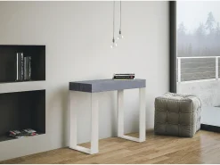 ITAMOBY Consola*Mesa consola extensível 90x40/300 cm Tecno Nogueira quadro Branco Castanho