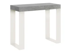 ITAMOBY Consola*Mesa consola extensível 90x40/300 cm Tecno Nogueira quadro Branco Castanho
