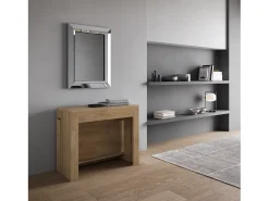 Mesa consola extensível 90x42/302 cm Evolve Carvalho Natural extensões internas^ITAMOBY Hot