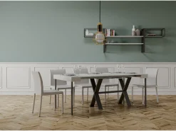 ITAMOBY Consola*Mesa consola extensível 90x40/300 cm Xenia Cinza Branca quadro Antracite Branco