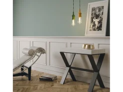 ITAMOBY Consola*Mesa consola extensível 90x40/300 cm Xenia Cinza Branca quadro Antracite Branco