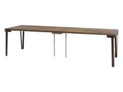 Mesa consola extensível 90x40/300 cm Rio Nogueira quadro Ferrugem*ITAMOBY New