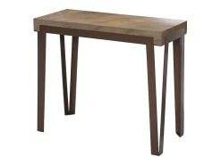 Mesa consola extensível 90x40/300 cm Rio Nogueira quadro Ferrugem*ITAMOBY New