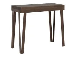 Mesa consola extensível 90x40/300 cm Rio Nogueira quadro Ferrugem*ITAMOBY New