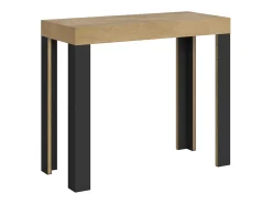 Best Mesa consola extensível 90x40/196 cm Linea Small Carvalho Natural quadro Antracite Consola