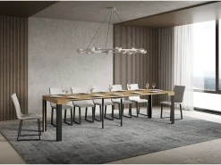 Best Mesa consola extensível 90x40/196 cm Linea Small Carvalho Natural quadro Antracite Consola