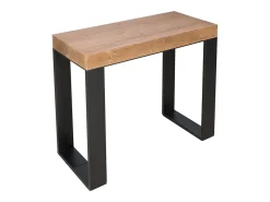 ITAMOBY Consola*Mesa consola extensível 90x40/290 cm Tecno Abeto tingido quadro Antracite Castanho