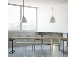 Sale Mesa consola extensível 90x40/300 cm Epoca Carvalho Natural quadro Antracite Consola