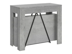 Clearance Mesa consola extensível 90x42/198 cm Scicca Small Cimento Consola
