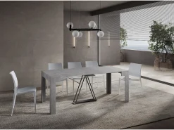 Clearance Mesa consola extensível 90x42/198 cm Scicca Small Cimento Consola