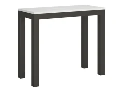 Clearance Mesa consola extensível 90x40/196 cm Everyday Small Evolution Cinza Branca quadro Antracite Consola