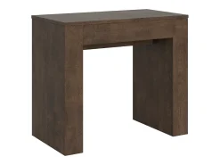 Mesa consola extensível 90x49/307 cm Extra Nogueira extensões internas*ITAMOBY Online