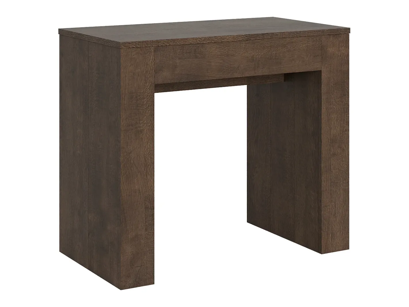 Mesa consola extensível 90x49/307 cm Extra Nogueira extensões internas*ITAMOBY Online