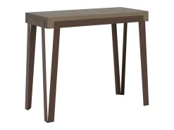 ITAMOBY Consola*Mesa consola extensível 90x40/300 cm Rio Tortora quadro Ferrugem Castanho