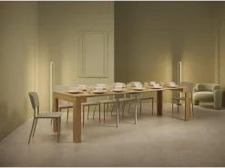 Ityhome Consola*Mesa consola extensível 90x42/302 cm Bora carvalho natural Castanho