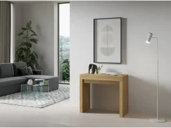 ITAMOBY Consola*Mesa consola extensível 90x40/300 cm Roxell Carvalho Natural Natural claro