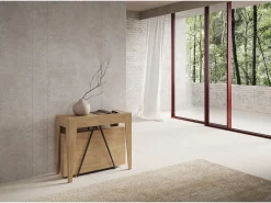 Mesa consola extensível 90x42/302 cm Zima carvalho natural*Ityhome Outlet