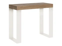 ITAMOBY Consola*Mesa consola extensível 90x40/300 cm Tecno Carvalho Natural quadro Branco Castanho