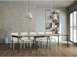 Sale Mesa consola extensível 90x40/300 cm Banco Evolution Carvalho Natural quadro Antracite Consola