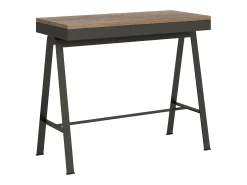 Sale Mesa consola extensível 90x40/300 cm Banco Evolution Carvalho Natural quadro Antracite Consola