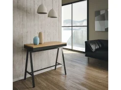 Sale Mesa consola extensível 90x40/300 cm Banco Evolution Carvalho Natural quadro Antracite Consola