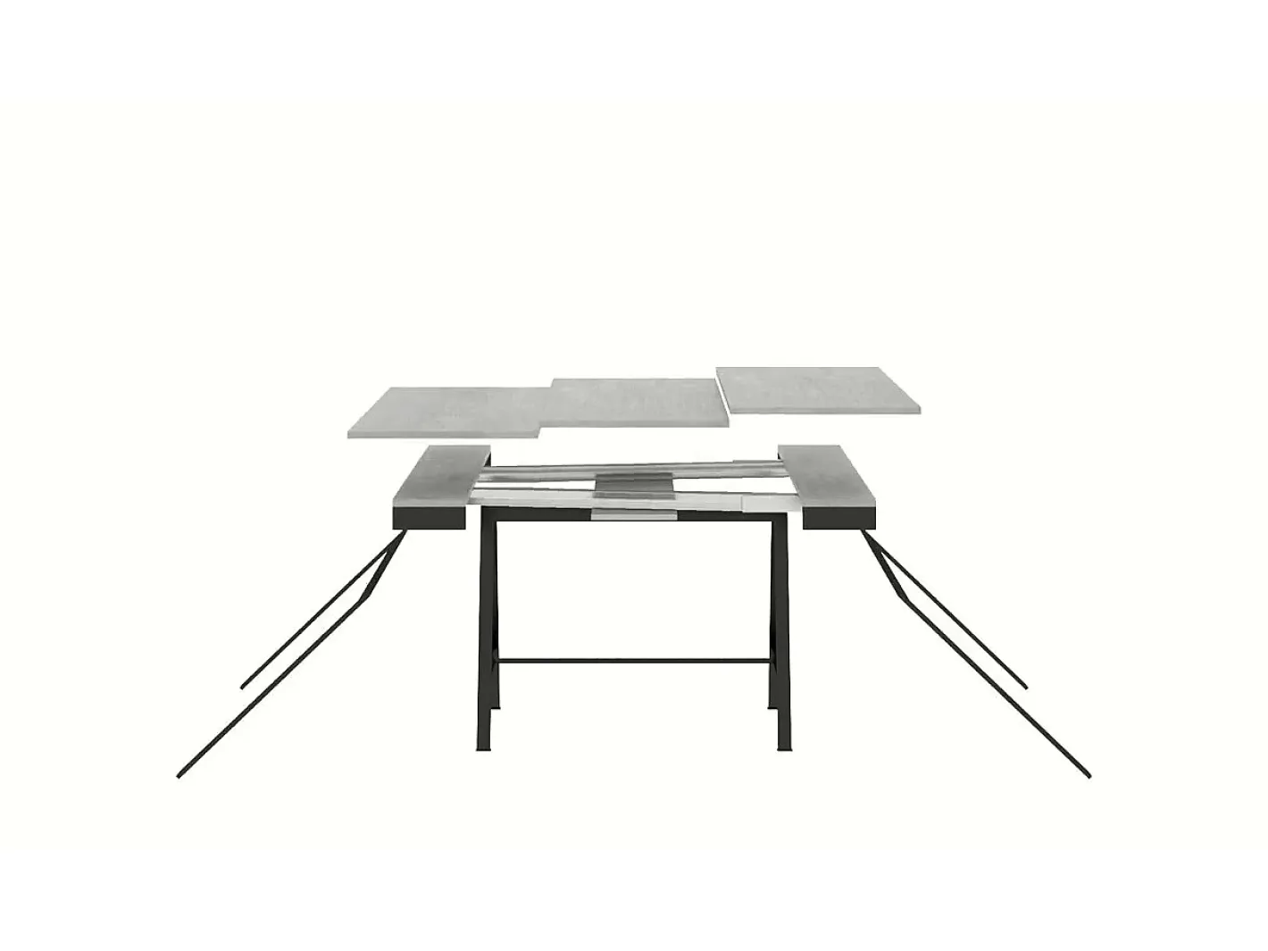 Sale Mesa consola extensível 90x40/300 cm Banco Evolution Carvalho Natural quadro Antracite Consola
