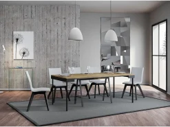 Sale Mesa consola extensível 90x40/300 cm Banco Evolution Carvalho Natural quadro Antracite Consola