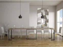 ITAMOBY Consola*Mesa consola extensível 90x40/300 cm Futura Carvalho Natural quadro Antracite Natural claro
