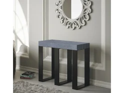 Mesa consola extensível 90x40/300 cm Sintesi Cimento quadro Antracite*ITAMOBY