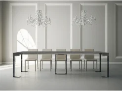 Mesa consola extensível 90x40/300 cm Sintesi Cimento quadro Antracite*ITAMOBY
