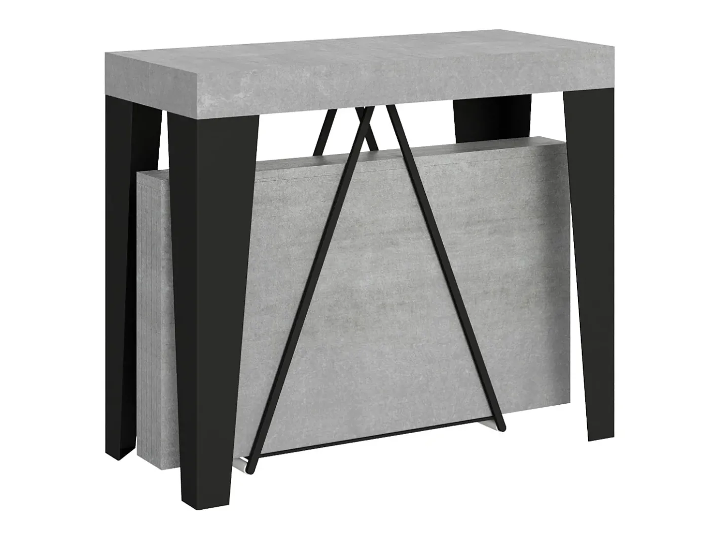 Mesa consola extensível 90x40/300 cm Algo cimento quadro antracite^Ityhome Hot