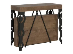 Outlet Mesa consola extensível 90x40/196 cm Aceres Small nogueira quadro antracite Consola