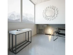 ITAMOBY Consola*Mesa consola extensível 90x40/196 cm Epoca Small Cinza Branca quadro Antracite Branco