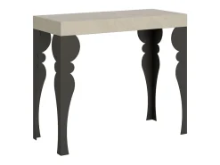 ITAMOBY Consola*Mesa consola extensível 90x40/300 cm Paxon Cachemira quadro Antracite Cinzento