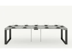 Online Mesa consola extensível 90x40/300 cm Elettra Cimento quadro Antracite Consola