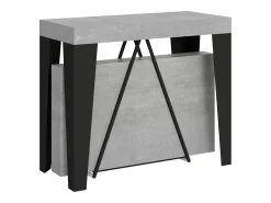 Mesa consola extensível 90x40/196 cm Algo Small cimento quadro antracite^Ityhome