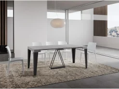 Mesa consola extensível 90x40/196 cm Algo Small cimento quadro antracite^Ityhome