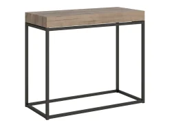 ITAMOBY Consola*Mesa consola extensível 90x40/300 cm Nordica Carvalho Natural quadro Antracite Natural claro