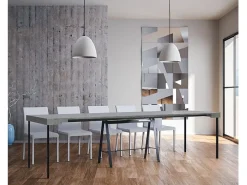 Mesa consola extensível 90x40/300 cm Banco Cimento quadro Antracite^ITAMOBY Outlet
