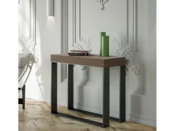 Mesa consola extensível 90x40/196 cm Elettra Small Tortora quadro Antracite^ITAMOBY Discount