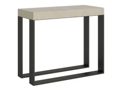 ITAMOBY Consola*Mesa consola extensível 90x40/300 cm Elettra Cachemira quadro Antracite Cinzento