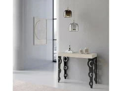 Mesa consola extensível 90x40/300 cm Karamay Cachemira quadro Antracite*ITAMOBY Discount