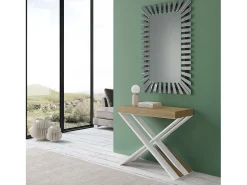Mesa consola extensível 90x40/196 cm Diago Small Carvalho Natural quadro Branco*ITAMOBY Outlet