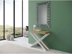 Mesa consola extensível 90x40/196 cm Diago Small Carvalho Natural quadro Branco*ITAMOBY Outlet
