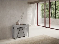 Mesa consola extensível 90x42/198 cm Zima Small cimento^Ityhome Hot